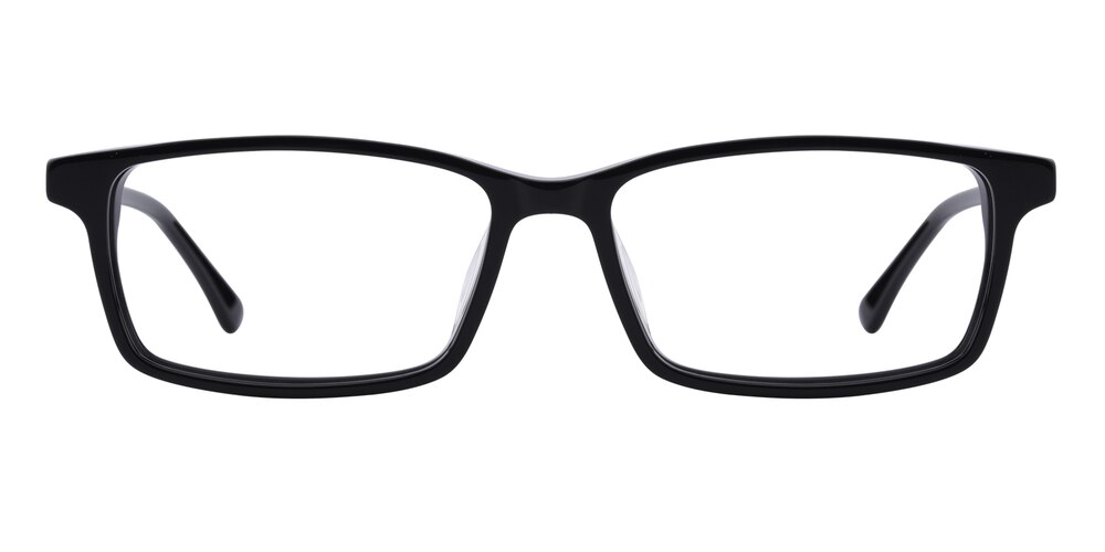Curitis Black Rectangle Acetate Eyeglasses