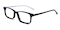 Curitis Black/White Rectangle Acetate Eyeglasses