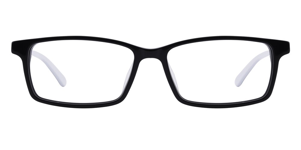Curitis Black/White Rectangle Acetate Eyeglasses