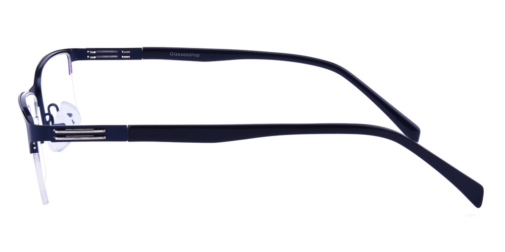 Elijah Blue Rectangle Metal Eyeglasses