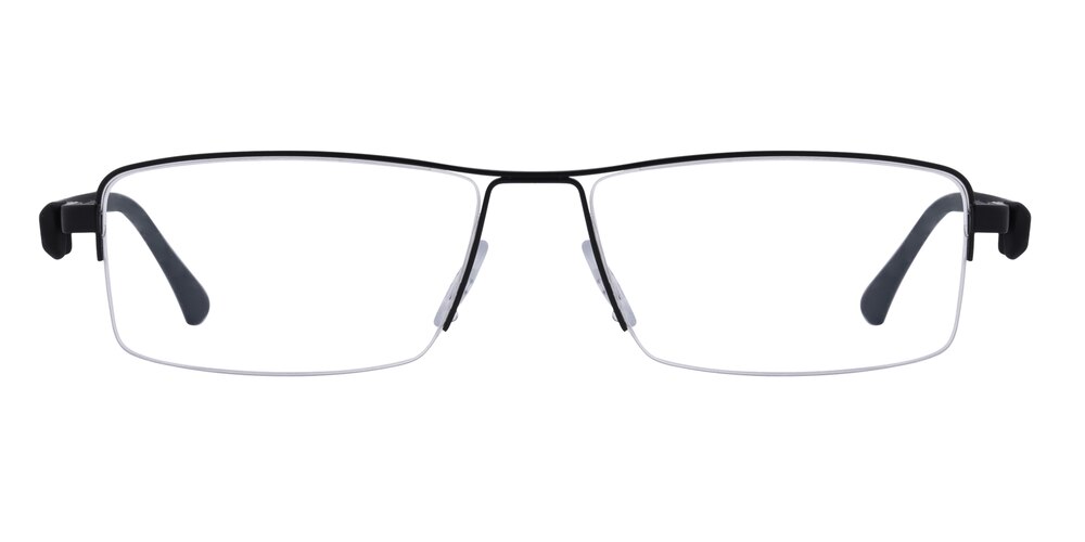 Doyle Black Rectangle Metal Eyeglasses