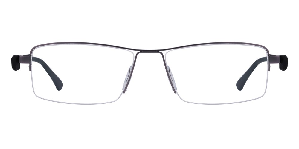 Doyle Gunmetal Rectangle Metal Eyeglasses