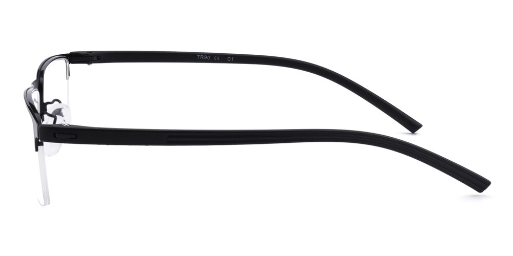 Dulles Black Rectangle Metal Eyeglasses