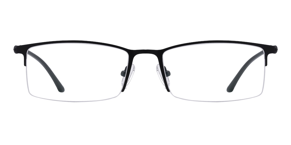 Cowper Black Rectangle Metal Eyeglasses