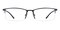 Cowper Gunmetal Rectangle Metal Eyeglasses