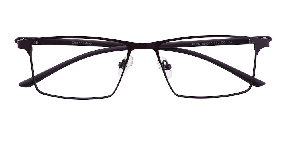 Barret Brown Rectangle Metal Eyeglasses