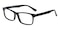 Elvis Black Rectangle Acetate Eyeglasses