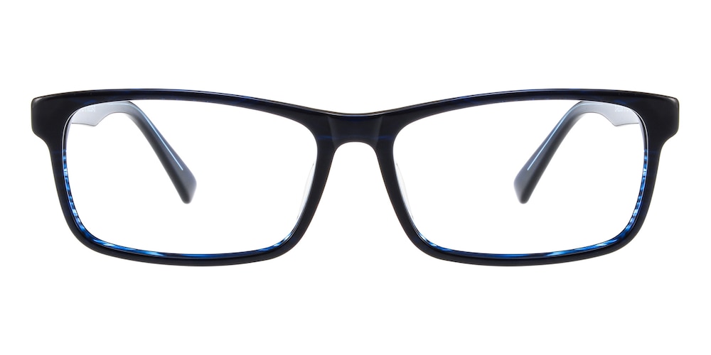 Elvis Blue Rectangle Acetate Eyeglasses