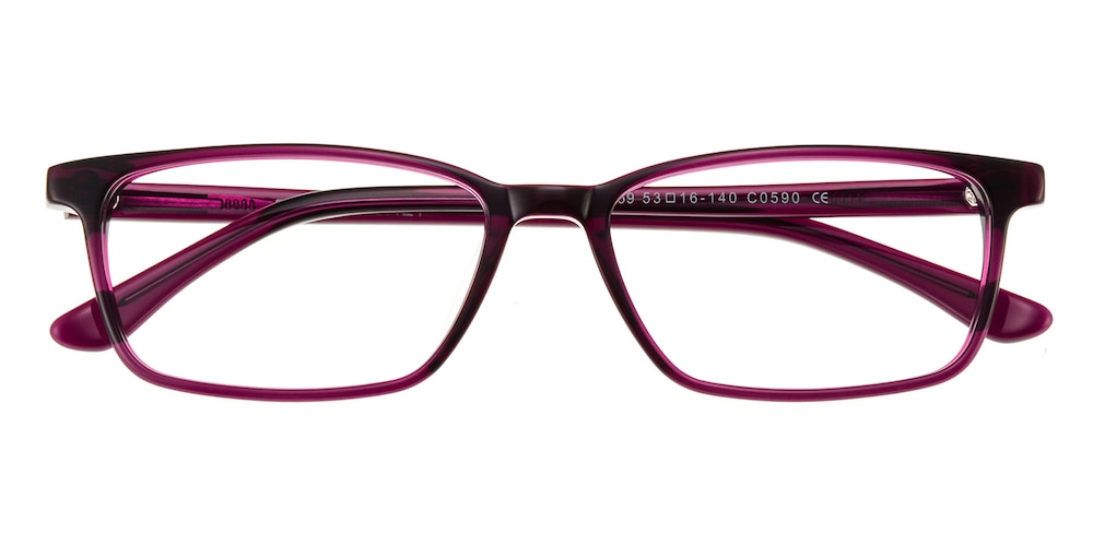 Enoch Purple Rectangle Acetate Eyeglasses