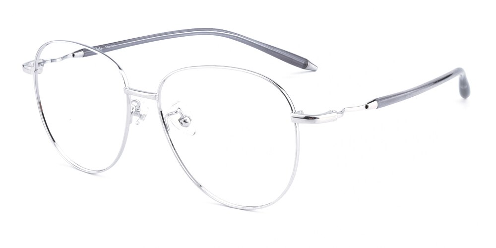 Christy Silver Aviator Titanium Eyeglasses