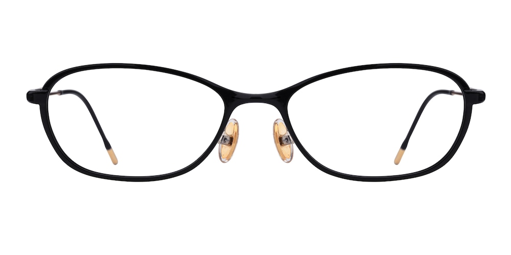 Ann Black Oval Ultem Eyeglasses