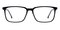 Earl Black/Crystal Rectangle Plastic Eyeglasses
