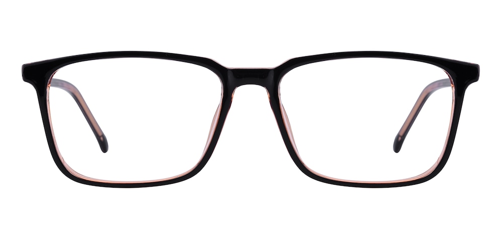 Earl Brown Rectangle Plastic Eyeglasses