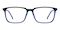 Earl Black/Blue Rectangle Plastic Eyeglasses
