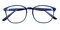 Edwiin Blue/Crystal Rectangle Plastic Eyeglasses