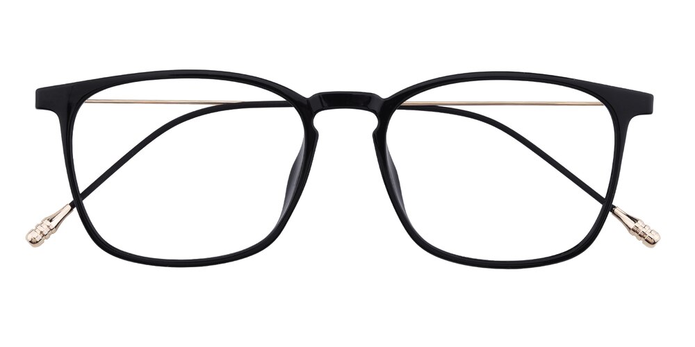 Defoe Black Rectangle Ultem Eyeglasses
