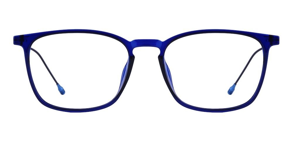 Defoe Blue Rectangle Ultem Eyeglasses