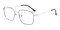 Giles Black/Silver Rectangle Titanium Eyeglasses