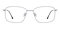 Giles Black/Silver Rectangle Titanium Eyeglasses