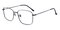 Giles Gunmetal Rectangle Titanium Eyeglasses