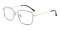 Giles Black/Golden Rectangle Titanium Eyeglasses
