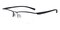 Gregary Semi-Rimless Black Rectangle Metal Eyeglasses