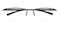 Gregary Semi-Rimless Gunmetal Rectangle Metal Eyeglasses