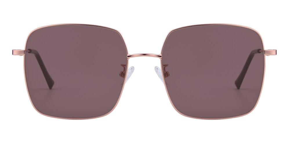 Hale Golden Square Metal Sunglasses