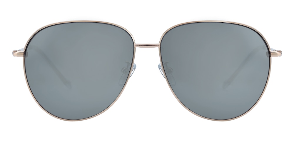 Harvey Golden/Silver mirror-coating Aviator Metal Sunglasses