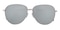 Harvey Golden/Silver mirror-coating Aviator Metal Sunglasses