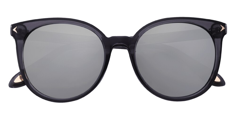 Hogan Grey/Silver mirror-coating Round TR90 Sunglasses