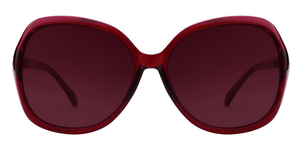 Hugh Red Oval TR90 Sunglasses