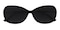 Hyman Black Oval TR90 Sunglasses