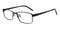 Igemar Black Rectangle Metal Eyeglasses