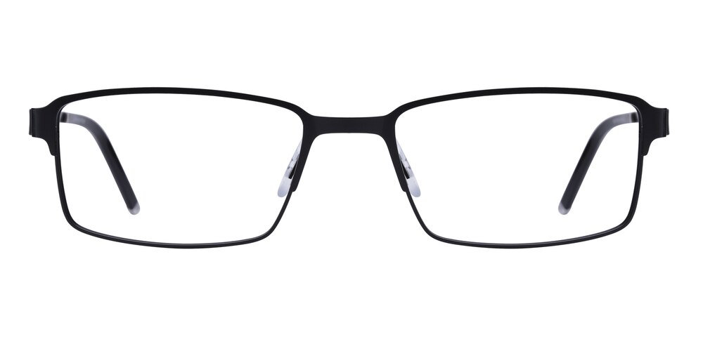 Igemar Black Rectangle Metal Eyeglasses