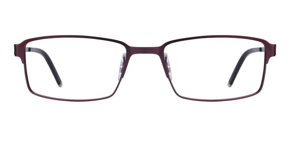 Igemar Brown Rectangle Metal Eyeglasses
