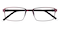 Igemar Brown Rectangle Metal Eyeglasses