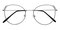 Kim Black/Silver Cat Eye Metal Eyeglasses