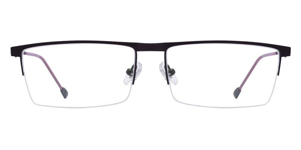 Isaac Brown Rectangle Metal Eyeglasses