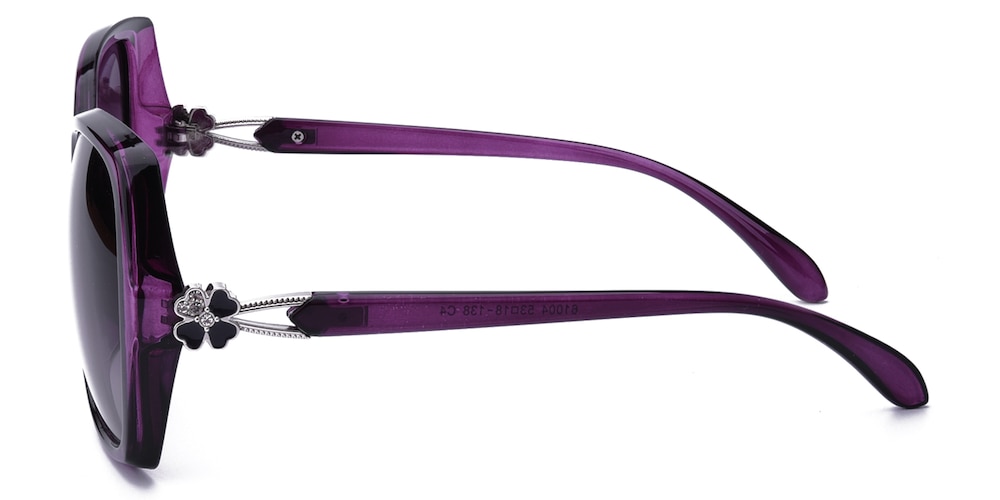 Judith Purple Oval TR90 Sunglasses