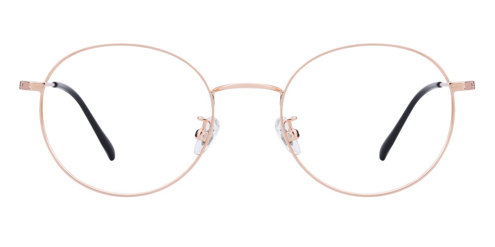 Lynn Golden Round Titanium Eyeglasses