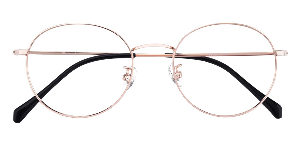 Lynn Golden Round Titanium Eyeglasses