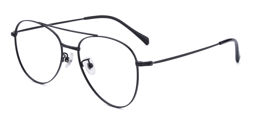Malcolm Black Aviator Titanium Eyeglasses