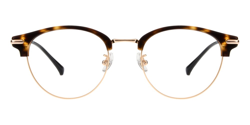 Marcus Tortoise/Golden Classic Wayframe Titanium Eyeglasses