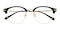 Marcus Black/Golden Classic Wayframe Titanium Eyeglasses