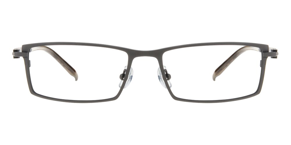 Marlon Gunmetal Rectangle Titanium Eyeglasses