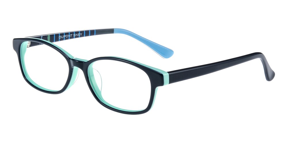 Maximilian Blue/Green Oval Acetate Eyeglasses
