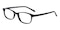 Meredith Black Oval Acetate Eyeglasses