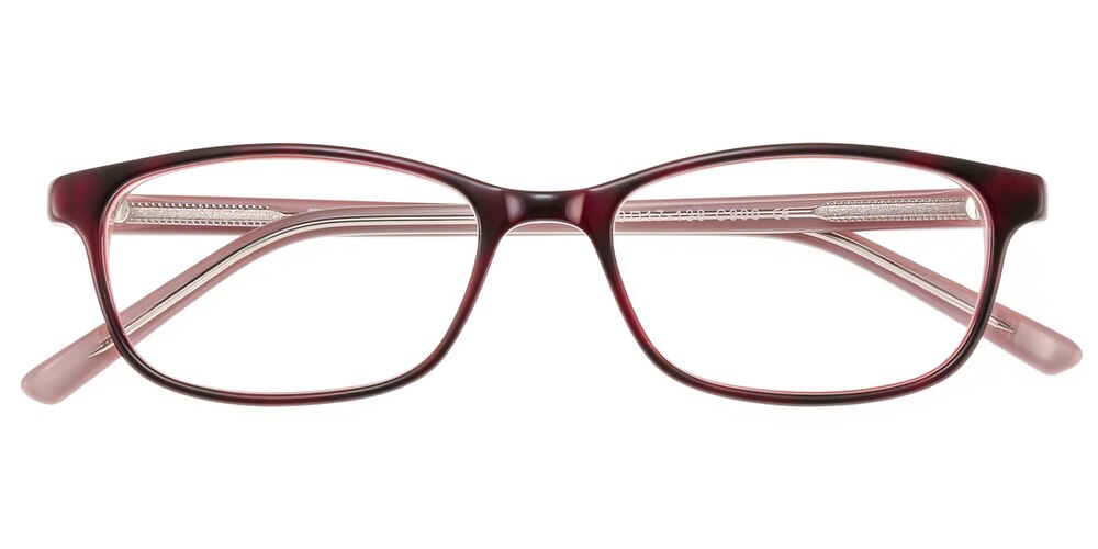 Meredith Burgundy Oval Acetate Eyeglasses