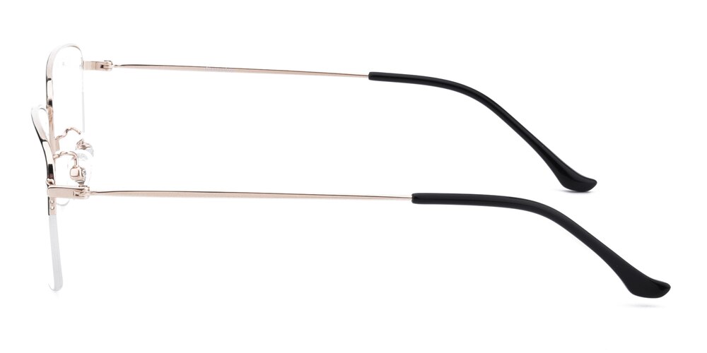 Michell Black/Golden Rectangle Titanium Eyeglasses